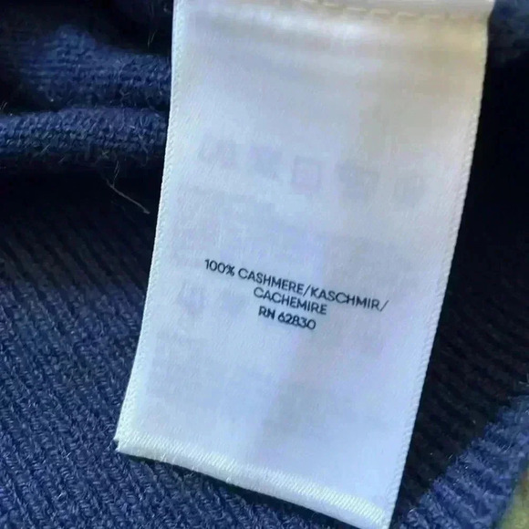 Lands’ End color block super soft cashmere ribbed turtleneck sweater XS/P NWOT - Picture 4 of 6